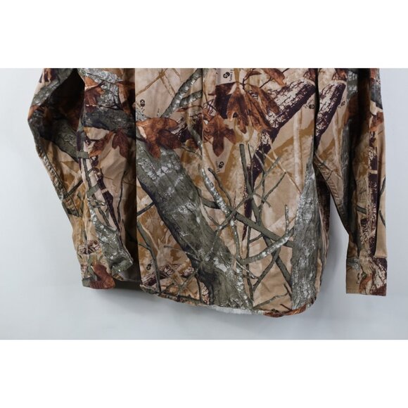 Vintage 90s Y2K Streetwear Mens XL Faded Camouflage Collared Button Down Shirt - Picture 12 of 12